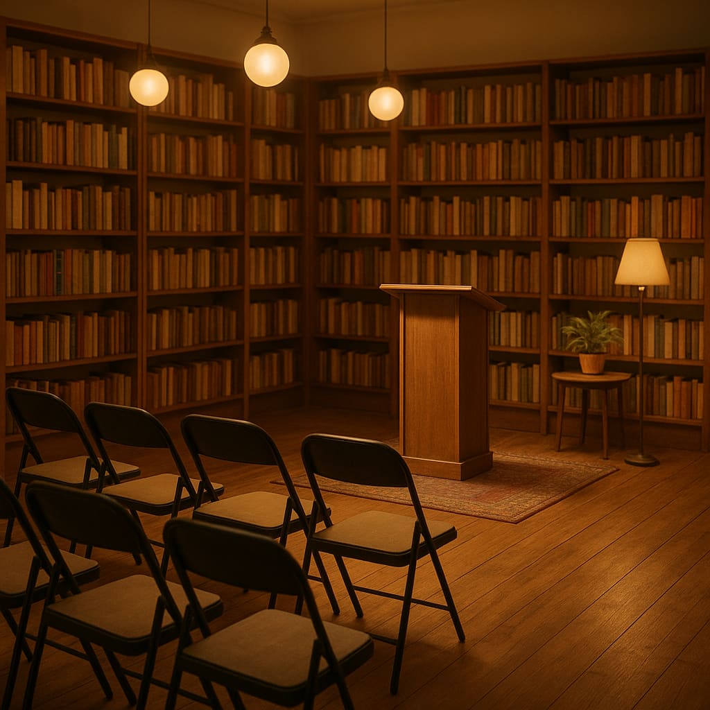 Literarische Eventfläche mit Stühlen